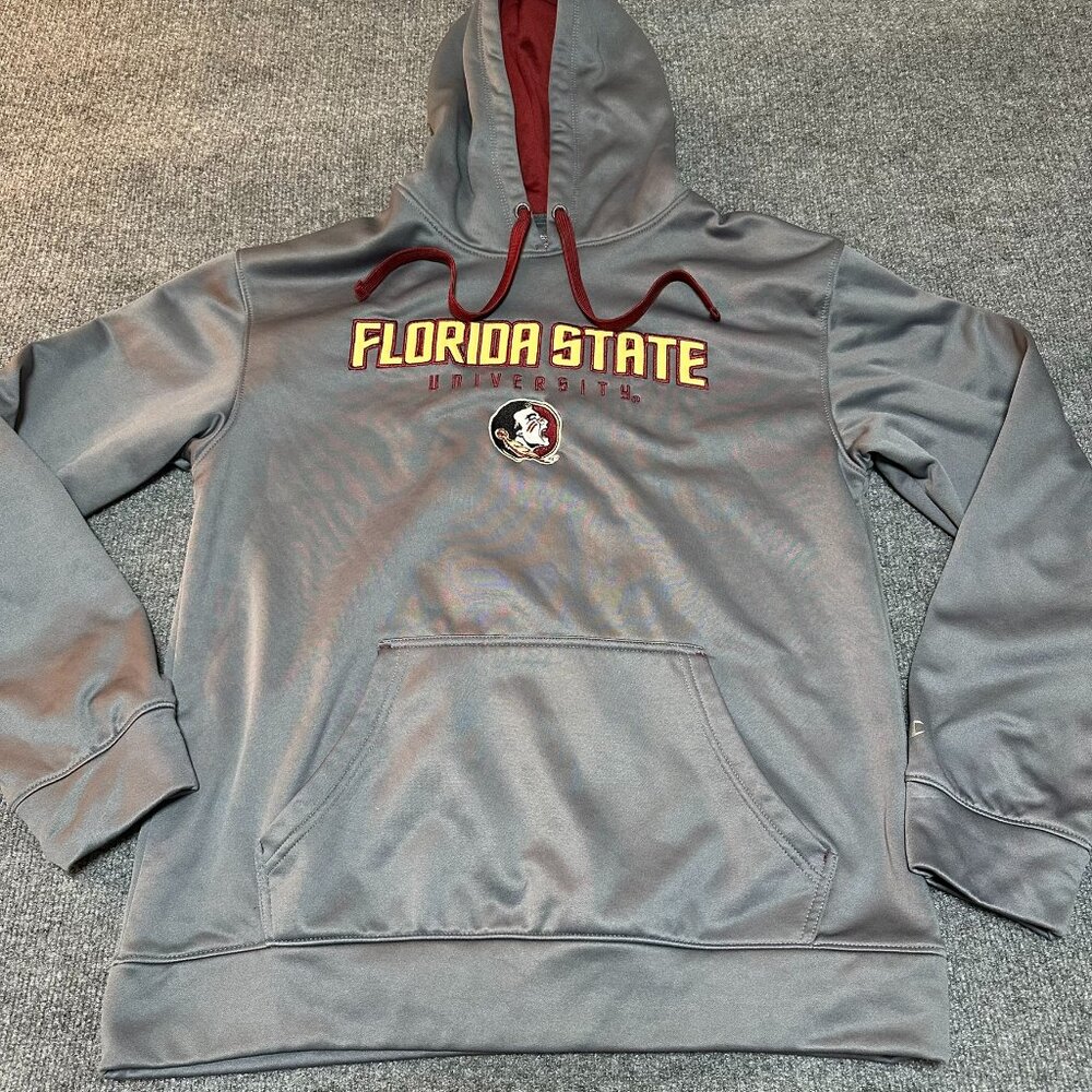 Champion FSU Florida State University Hoodie‎ Grey Medium M